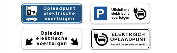 Verkeersborden horizontaal